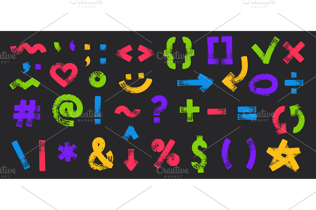 Hand drawn punctuation signs, an Object Illustration by winwin.art