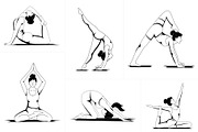 Bundle of Yoga Poses Illustration, a Sport Illustration by Creative Stall (Thumbnail 5 of 12)