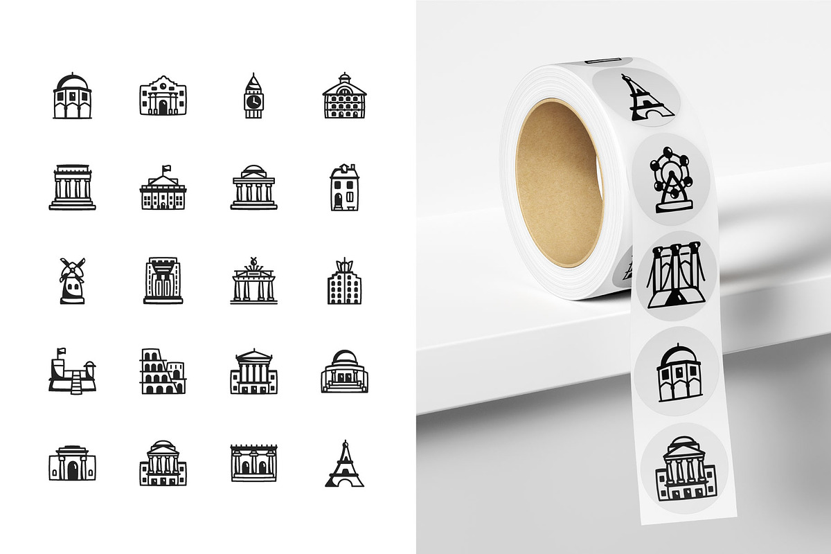 US Landmark Icons, an Outline Icon by Prosymbols (Photo 6 of 7)