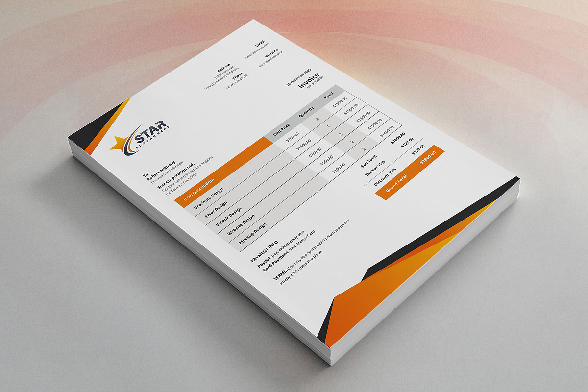 Canva Invoice