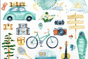 SALE. Watercolor Camping & Travel, an Illustration by Nebbia (Thumbnail 3 of 5)