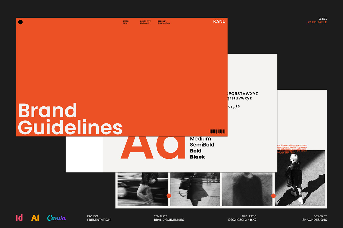 KANU Brand Guidelines Deck Template, a Branding & Logo Template by shaondesigns (Photo 1 of 9)