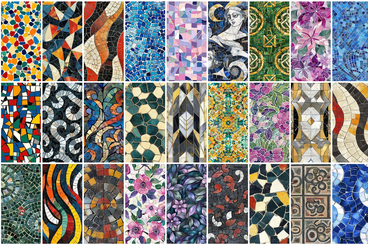 130 Mosaic Seamless Patterns, a Pattern Graphic by mkStudioLab (Photo 5 of 6)