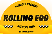 Rolling Egg – Display, a Handwritten Font by Fikryal Studio (Thumbnail 1 of 15)