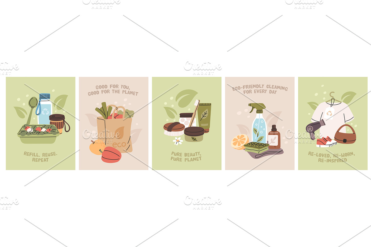 Eco friendly lifestyle products, an Object Illustration by YummyBuum