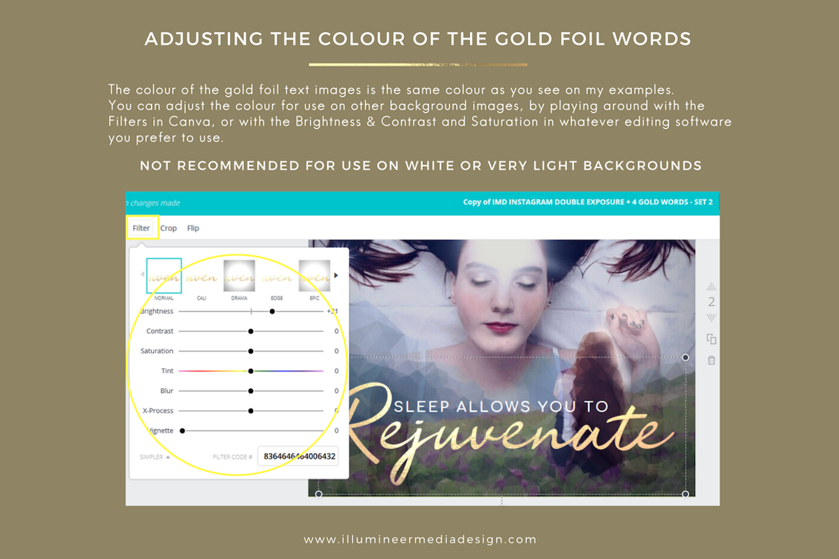 SALE! DOUBLE-EXP & GOLD WORDS SET 2, a Social Media Template by Illumineer Media & Design (Photo 7 of 7)