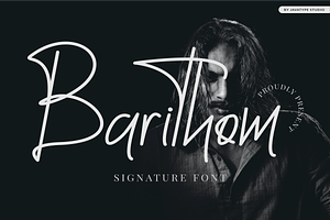 Barithom a signature monoline font