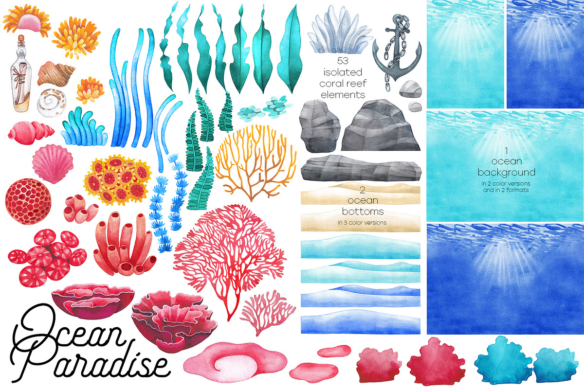 Ocean Paradise - watercolor mermaids, an Animal Illustration by Ekaterina Glazkova (Photo 7 of 14)