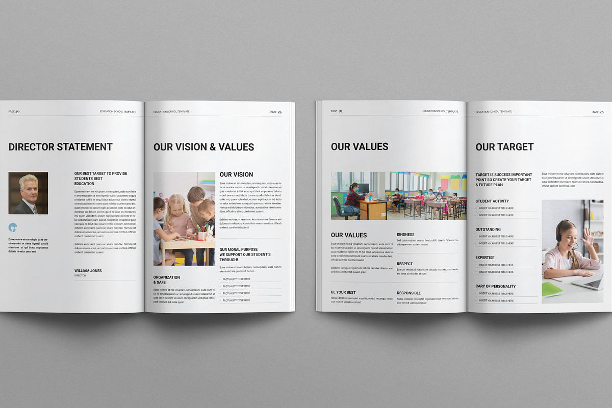 Education School Plan Template, a Brochure Template by E-Type (Photo 3 of 7)