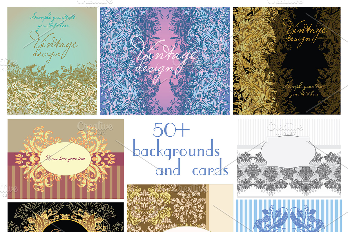 Sets of different vintage design, a Decorative Illustration by Astarta (Photo 4 of 7)