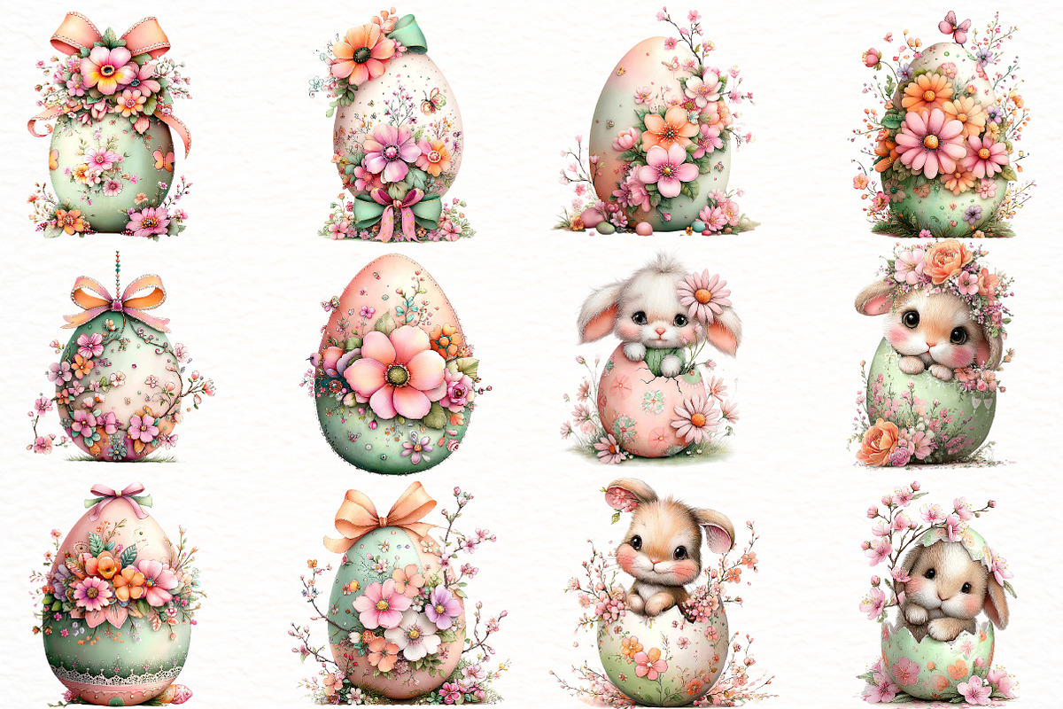 Whimsical Easter egg Clipart, an Illustration by Designworld (Photo 2 of 8)