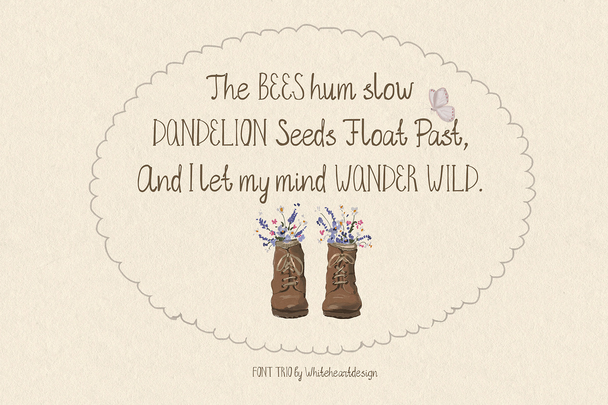 Hand Written Font Trio Serif Script, a Handwritten Font by whiteheartdesign (Photo 17 of 17)