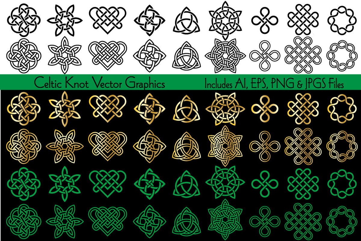Celtic Knot Vector Graphics, an Icon by Melissa Held Designs