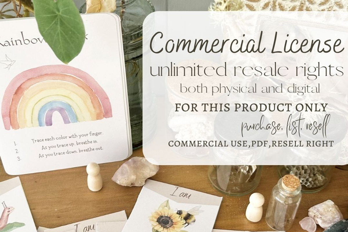watercolour kids flashcards template, a Decorative Illustration by BarefootChild studio (Photo 2 of 8)