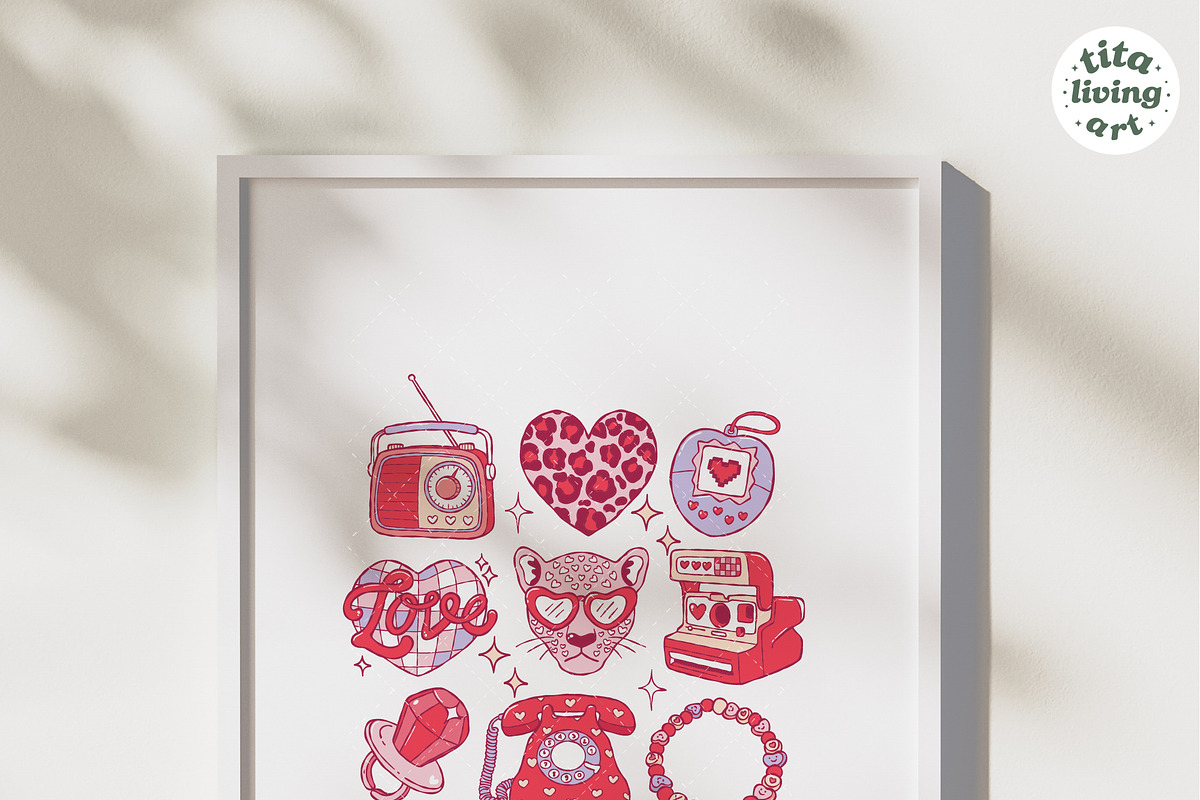 90s Valentine Clipart Bundle, a Seasonal Illustration by TitaLivingArt (Photo 8 of 10)