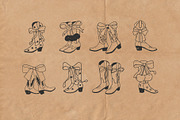 Wanted and Wild cowgirl vector set, a Decorative Illustration by yabluko_draws (Thumbnail 4 of 6)
