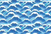 Beautiful pattern set of sea waves, a Pattern Graphic by Tanor (Thumbnail 2 of 8)