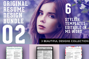3 Beautiful Resume Designs Bundle