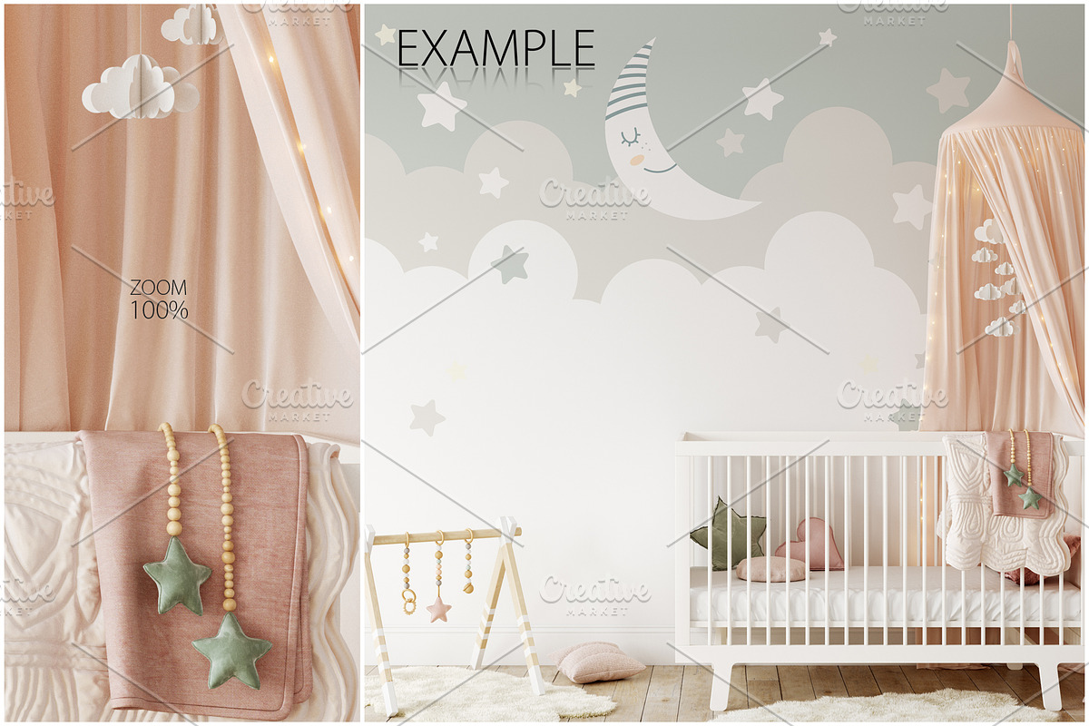 Kids Frames & Wall Mockup Bundle - 6, a Print Template by Yuri-U (Photo 16 of 28)