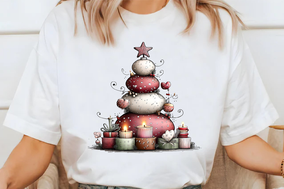 Whimsical Christmas Tree Clipart, an Illustration by Libby Wishes (Photo 3 of 7)