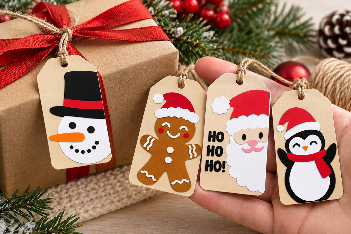 Christmas Gift Tag 3D SVG Bundle, an Object 3D Model by Canvas Craft (Photo 4 of 4)