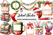 Christmas School Teacher Sublimation, an Illustration by Daily.Designs (Thumbnail 1 of 5)
