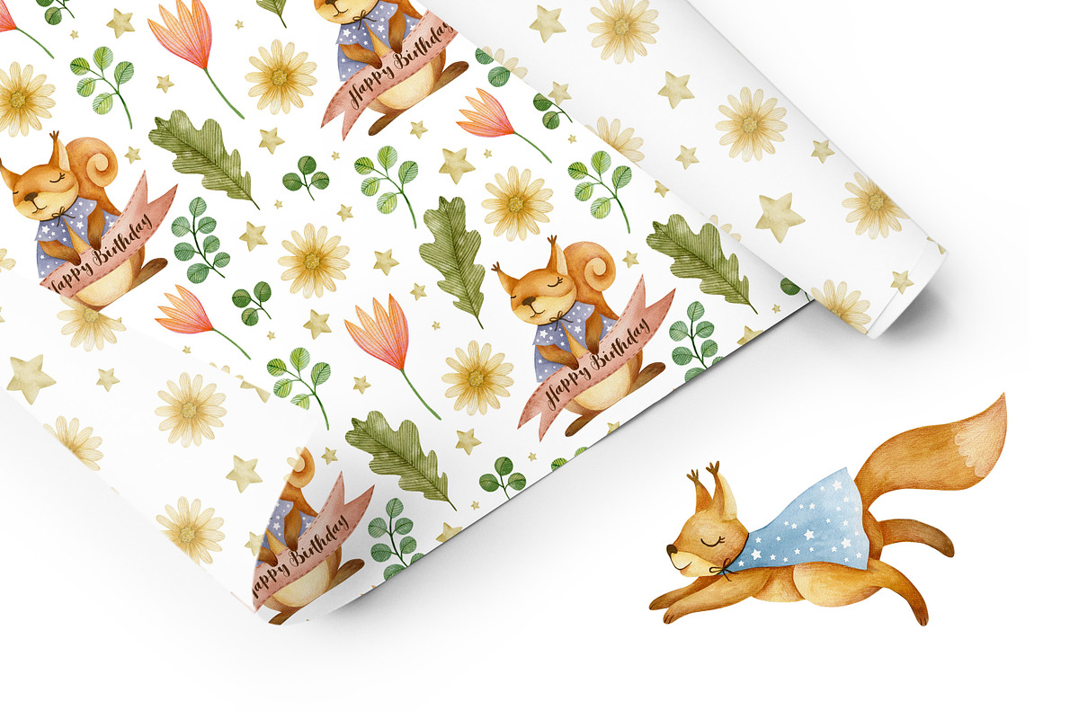 Watercolor squirrels collection., an Animal Illustration by Kira Konoshenko (Photo 9 of 12)