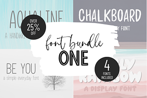 FONT BUNDLE ONE | 4 handmade fonts