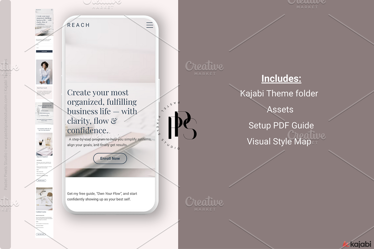 Business Coach Template for Kajabi, a Landing Page Template by Pastel Pixels Studio (Photo 4 of 5)