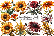 Autumn Wildflowers Clipart, an Illustration by DreamArtGraphic (Thumbnail 1 of 4)