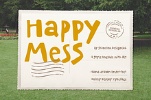 Happy Mess – Handmade Display Font