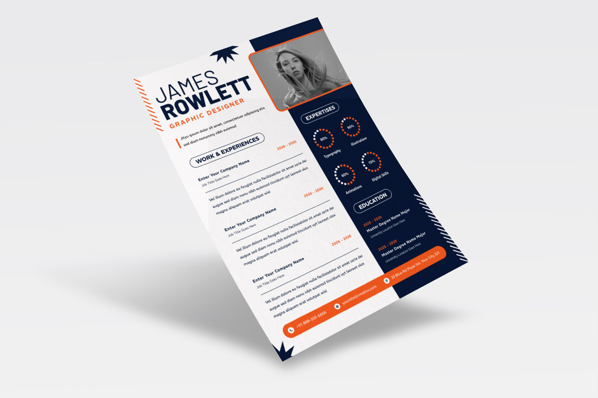 Minimalist Style Resume CV, a Resume Template by iDoodle Studio (Photo 2 of 4)