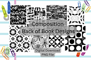 Black and White Composition Covers, a Pattern Graphic by SmallTownDigital (Thumbnail 2 of 3)