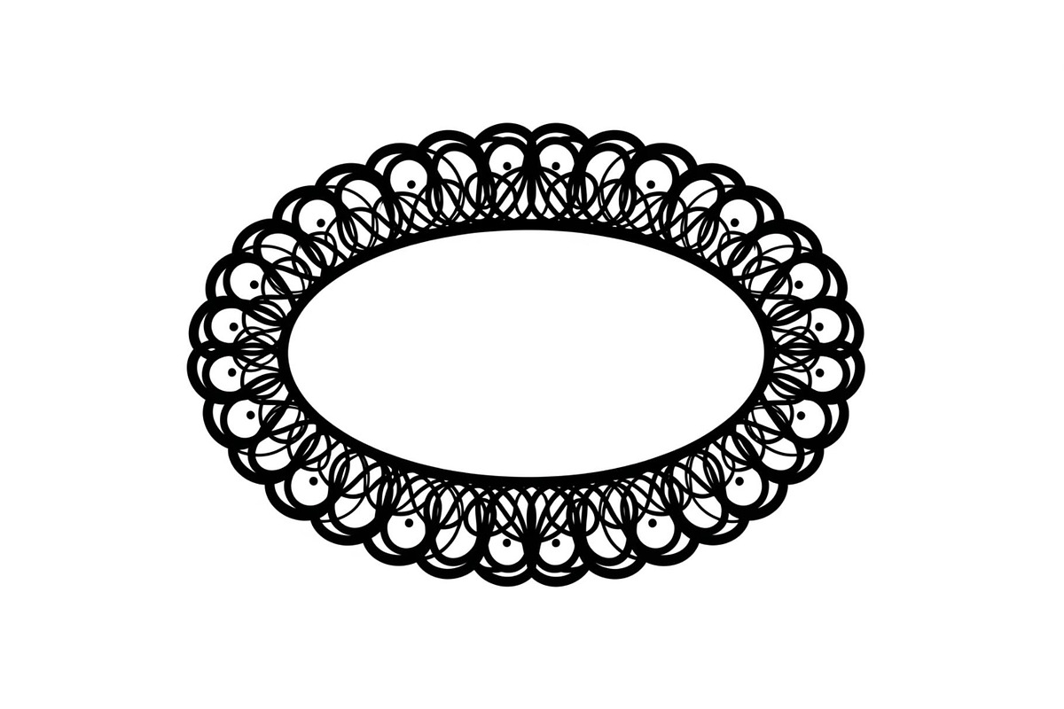 Vintage Lace Oval Frame Bundle, an Illustration by yasushie (Photo 29 of 30)