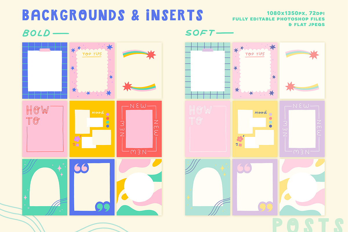 Fun Instagram Templates - Photoshop, a Social Media Template by Carole Chevalier (Photo 13 of 17)