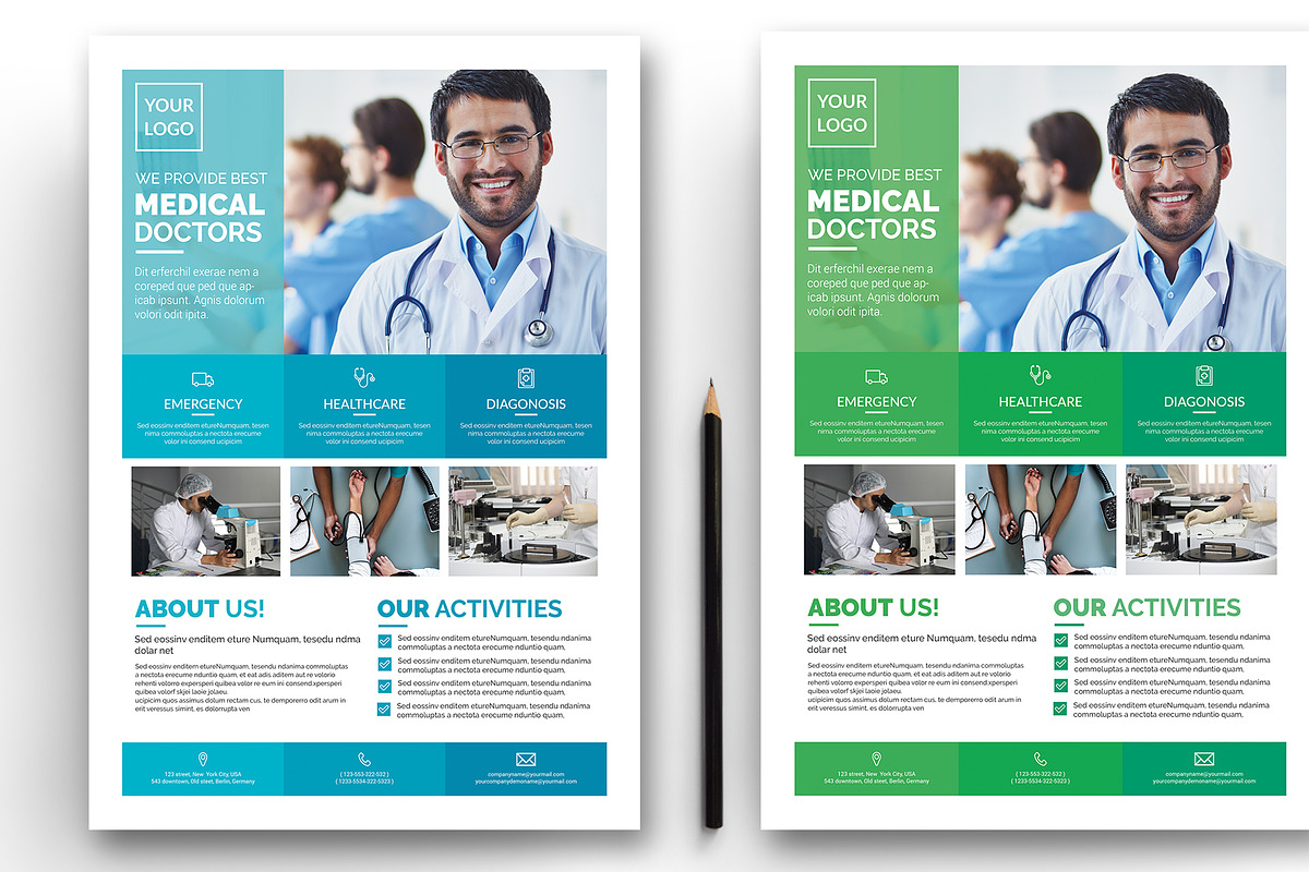Indesign Medical Flyer Template, a Flyer Template by ARP Creation (Photo 2 of 6)