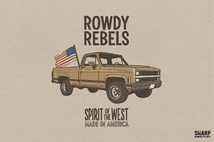 Rowdy Rebels Spirit Of The West, an Object Graphic by SharpMarketplace