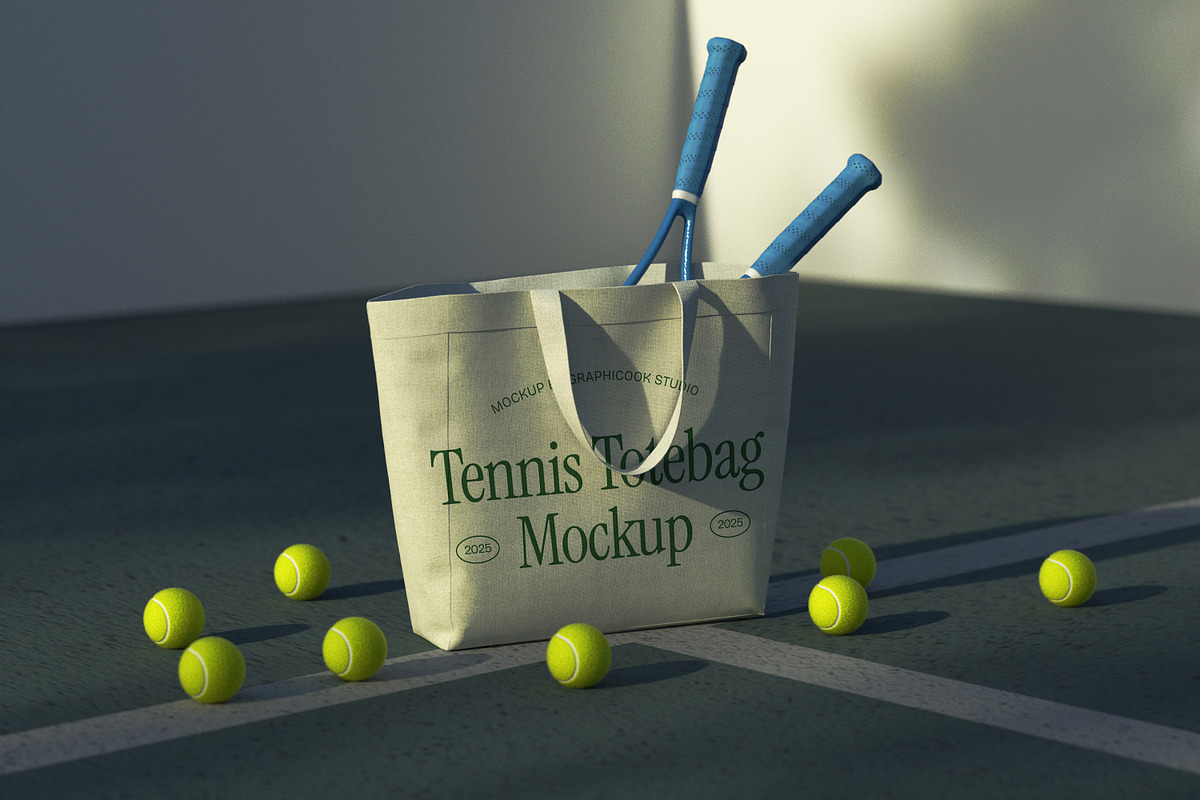 Tennis Totebag Mockup, a Product Mockup by graphicook (Photo 4 of 4)