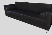 Black Leather Couch, a Furniture 3D Model by GamePoly (Thumbnail 1 of 6)