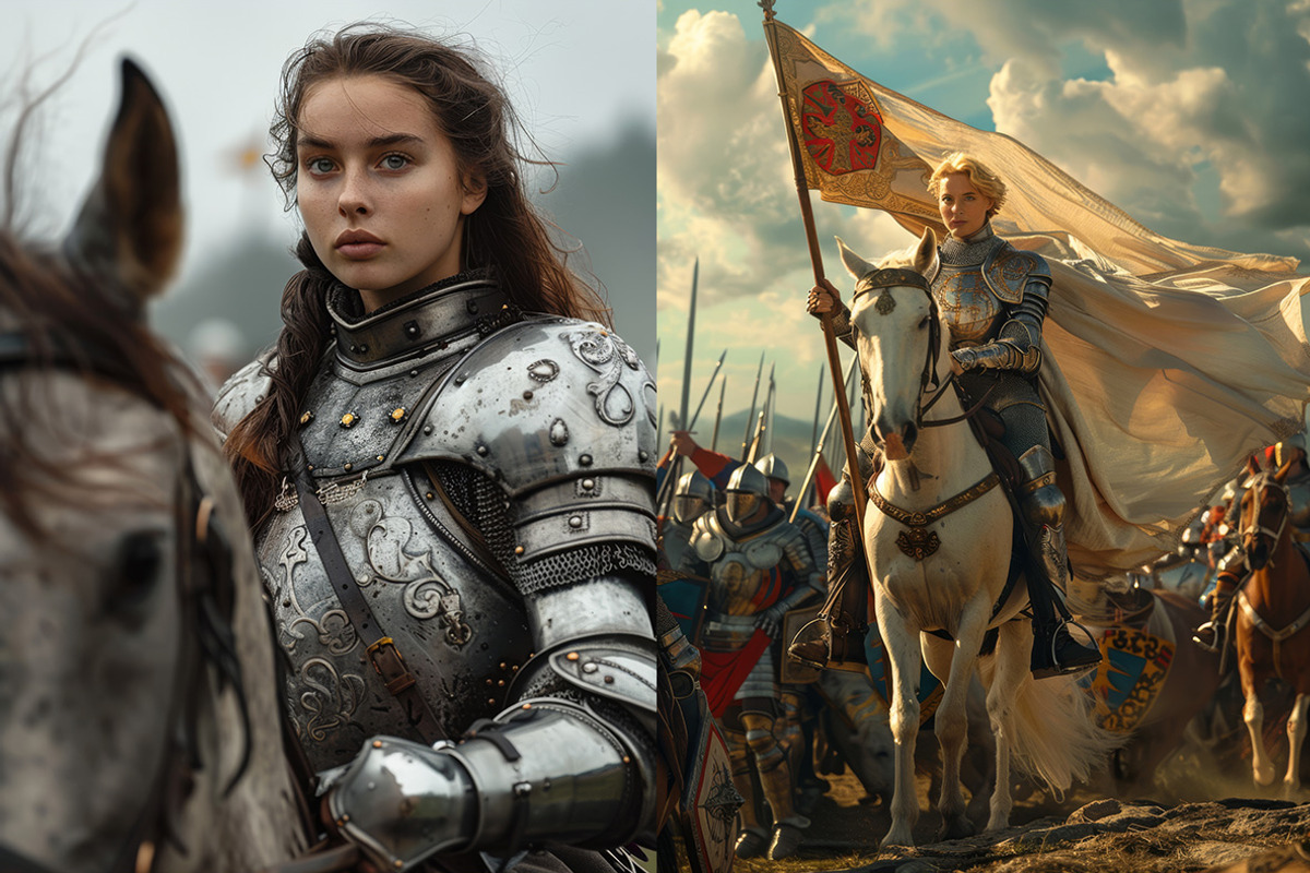84 women knights in armor, a Person Photo by Handmadefont (Photo 3 of 13)