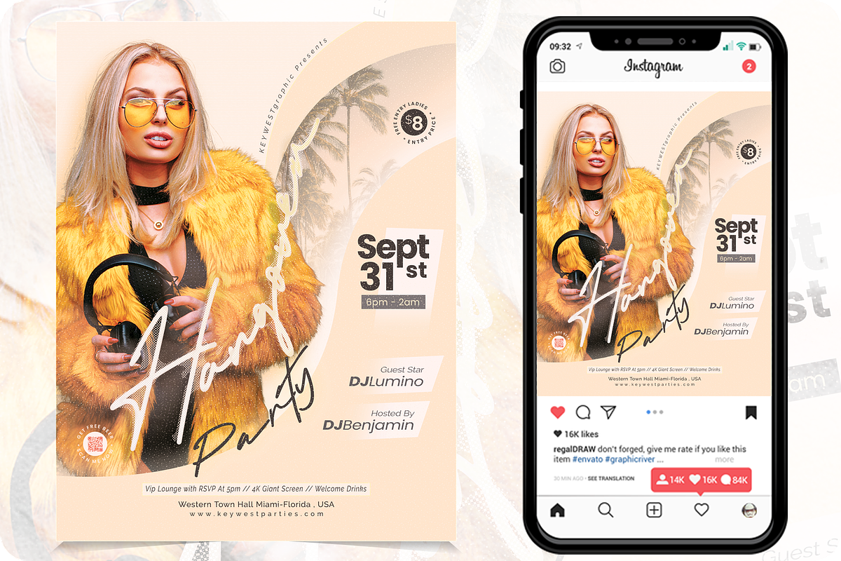 Hangover Party Flyer, a Flyer Template by regalDRAW (Photo 1 of 3)