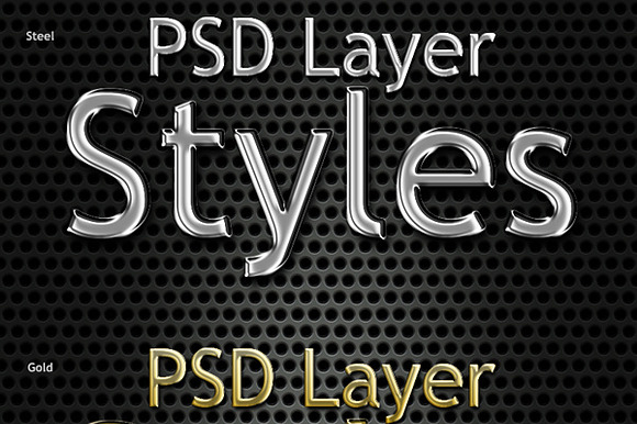 Photoshop Metal Text Styles preview 3