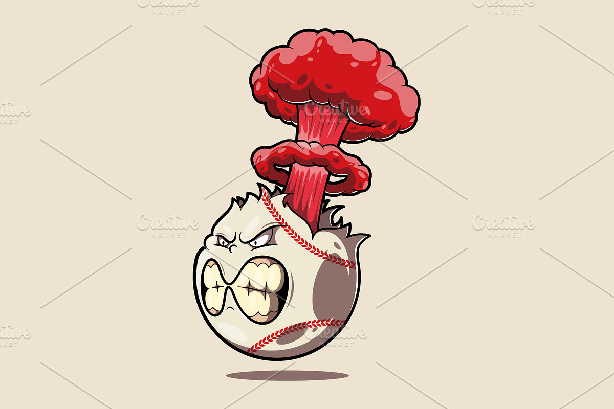 Explosion Ball Baseball!, a Sport Illustration by pedrors