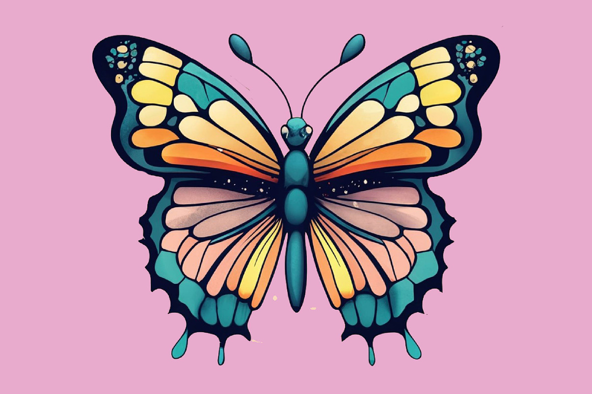 Cute Butterfly Clipart, a Seasonal Illustration by Craft Nest (Photo 5 of 5)