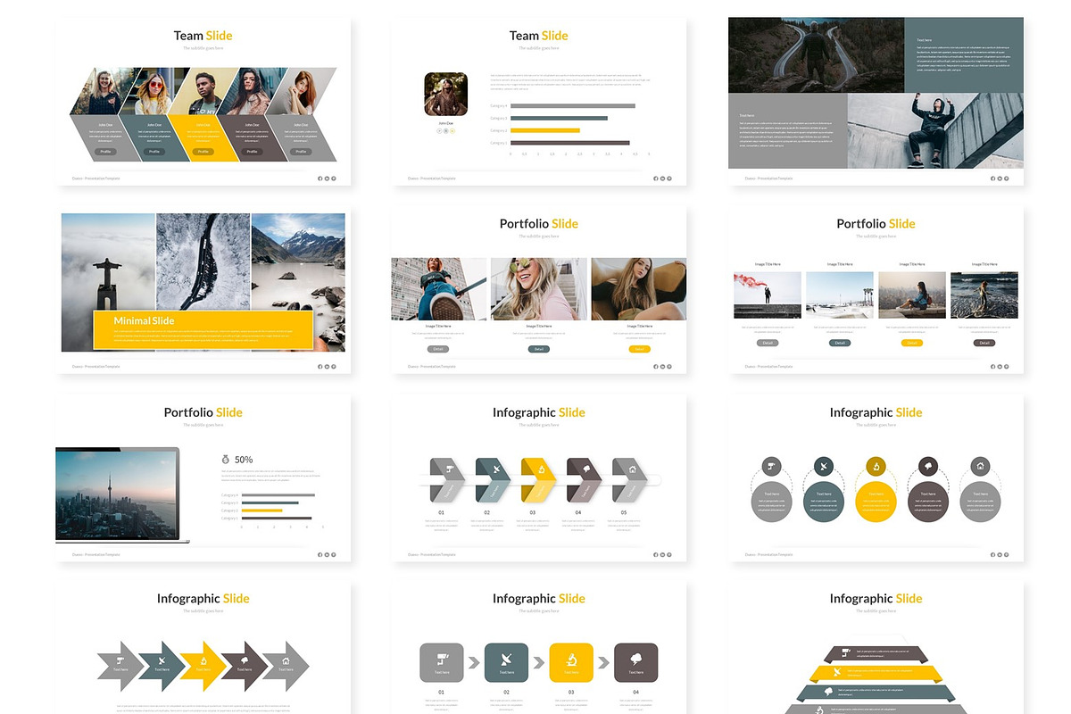 Duexo - Powerpoint Template, a Presentation Template by AQR Studio ...
