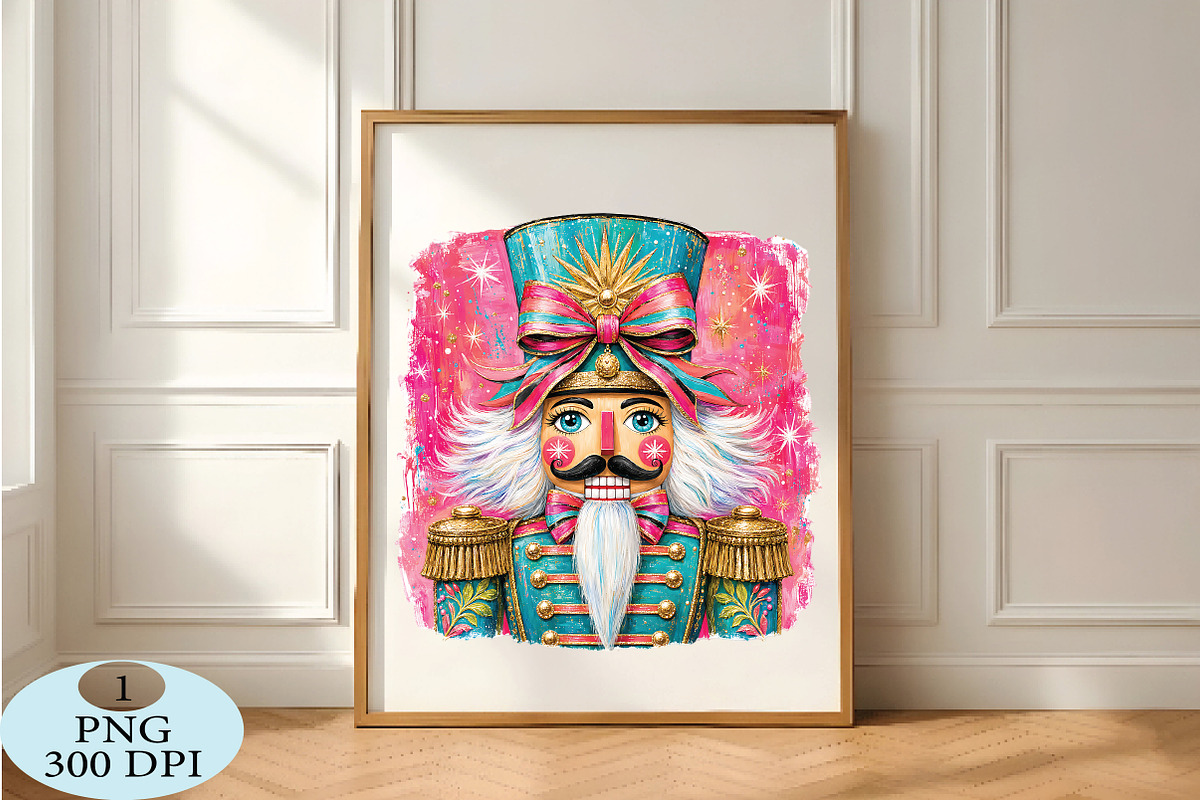 Pink Bow Nutcracker Christmas PNG, a Seasonal Illustration by Daily.Designs (Photo 5 of 5)