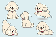 Poodle Dog Character Set Collection, an Animal Illustration by Artpon Illustration (Thumbnail 1 of 3)