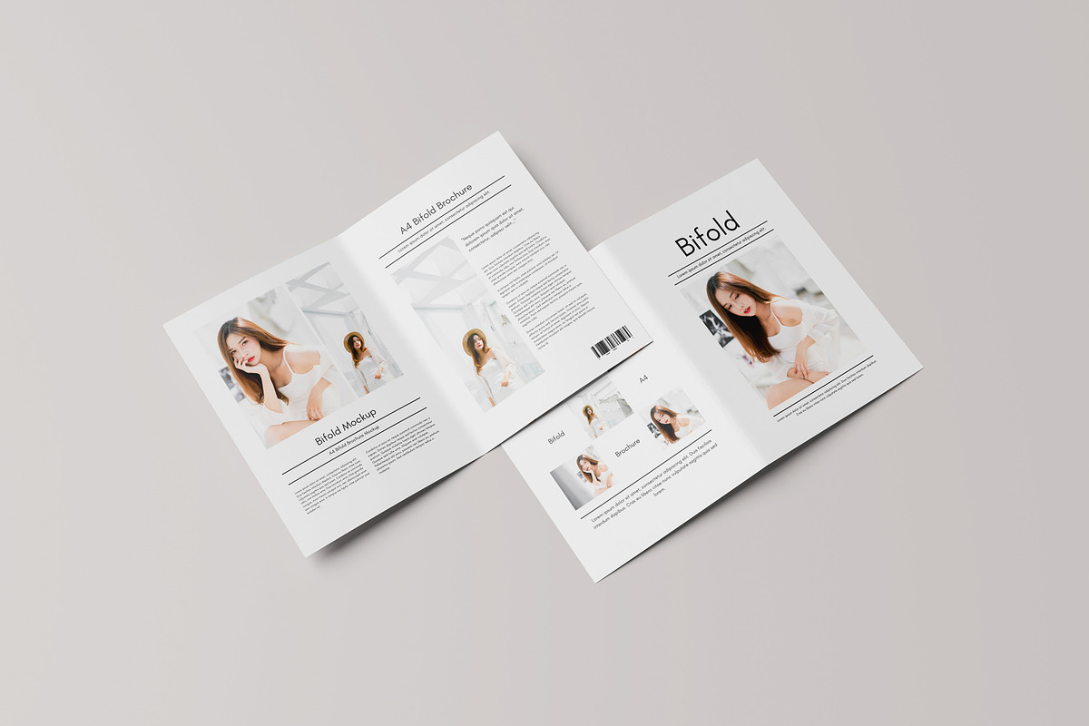 A4 Bifold Brochure Mockup, a Product Mockup by AKMAL STUDIO