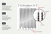 2027 Moon Phase Calendar Southern, a Poster Template by insemar (Thumbnail 3 of 4)