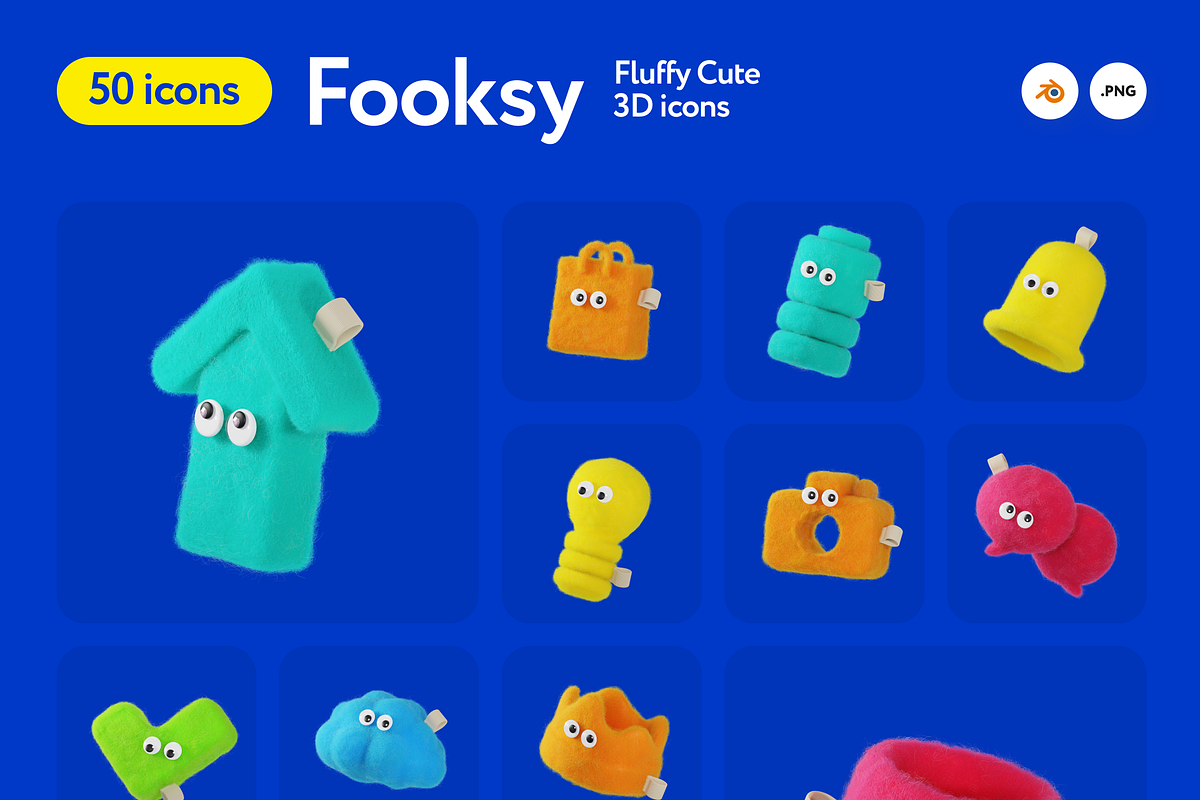 Fooksy Fluffy 3D Illustrations, a 3D by Welovegraphics (Photo 7 of 7)